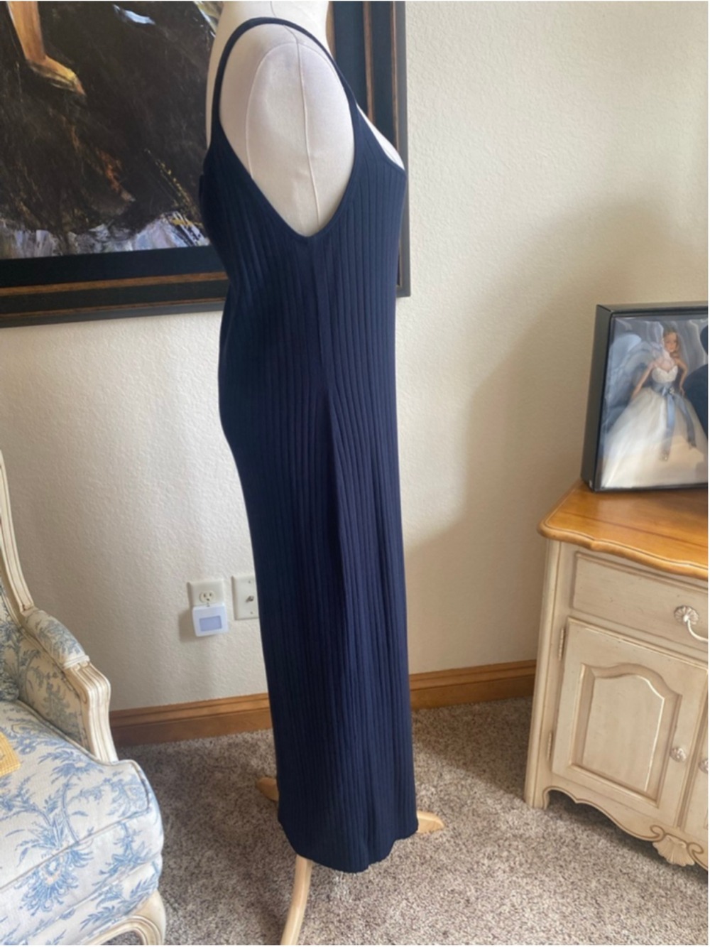 NWT Jenni Kayne Rib Tank Maxi Dress Dark Navy M - Picture 6 of 10